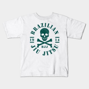 JIU JITSU - SKULL AND CROSSBONES Kids T-Shirt